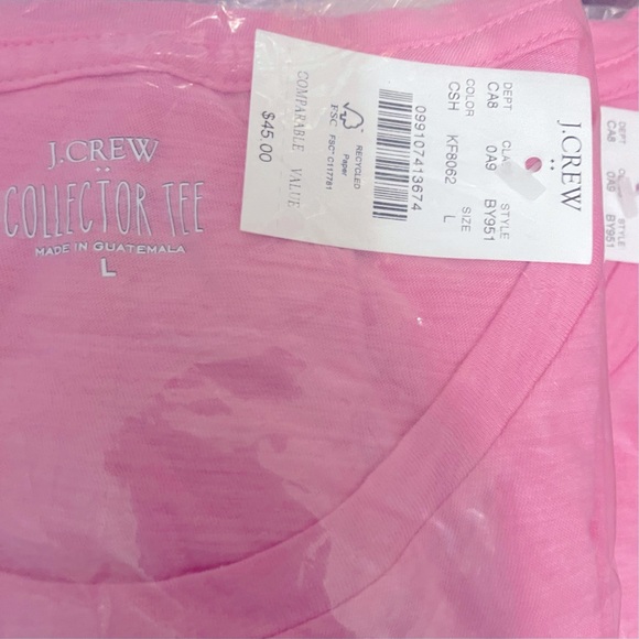 J. CREW Graphic Tee Coral Shell Beach Bungalows Short Sleeve Womens T-Shirt NWT - Picture 7 of 9